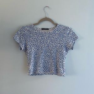Brandy Melville Blue Cheetah Top